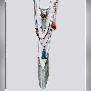 Zara Silver Tone Long Necklace - NWT